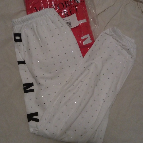 PINK Victoria's Secret Pants - Victoria's Secret PINK Bling Campus Pant Red M NWT PINK Victoria's Secret Pants - Victoria's Secret PINK Bling Campus Pant Red M NWT